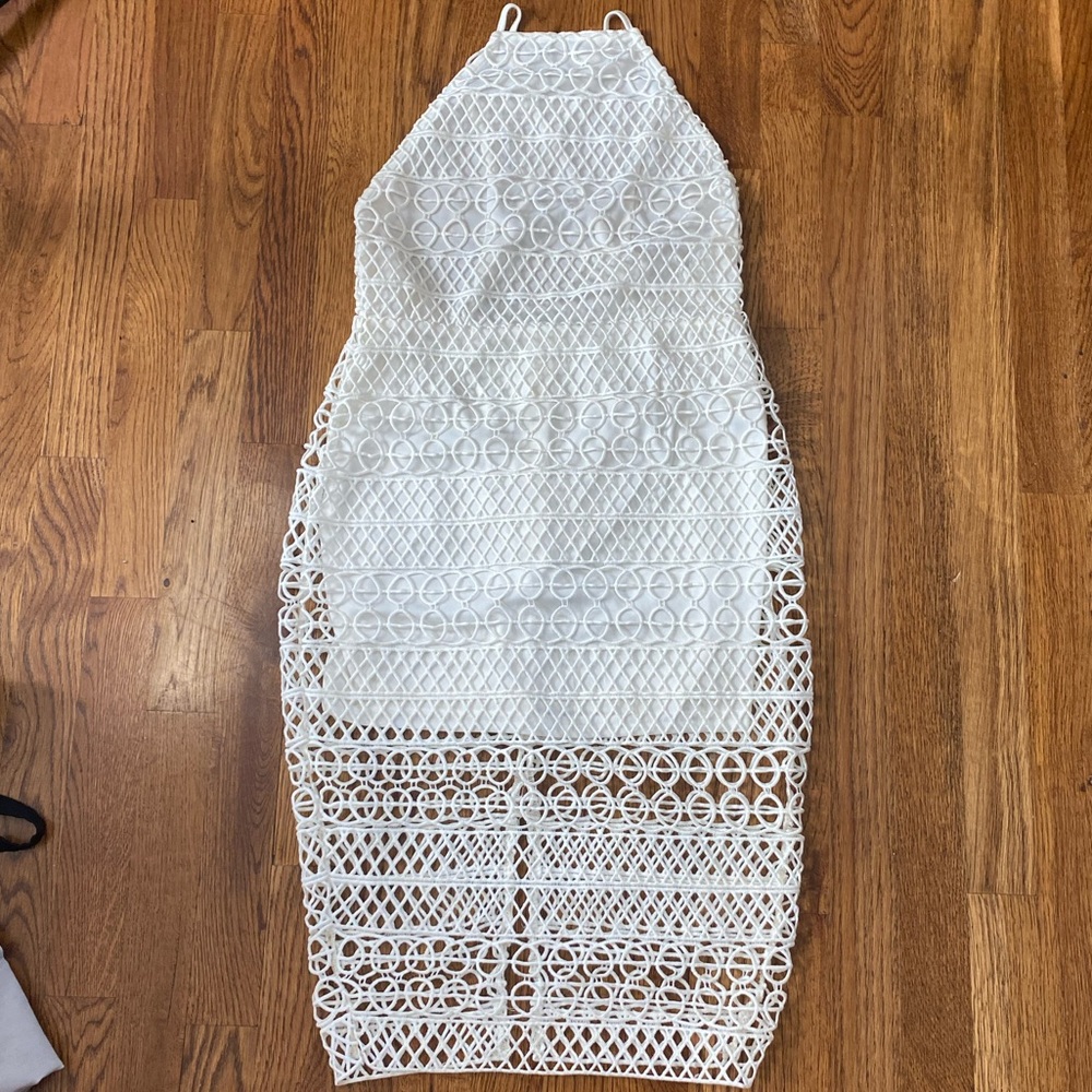 White lace halter dress size US 6 worn once!!